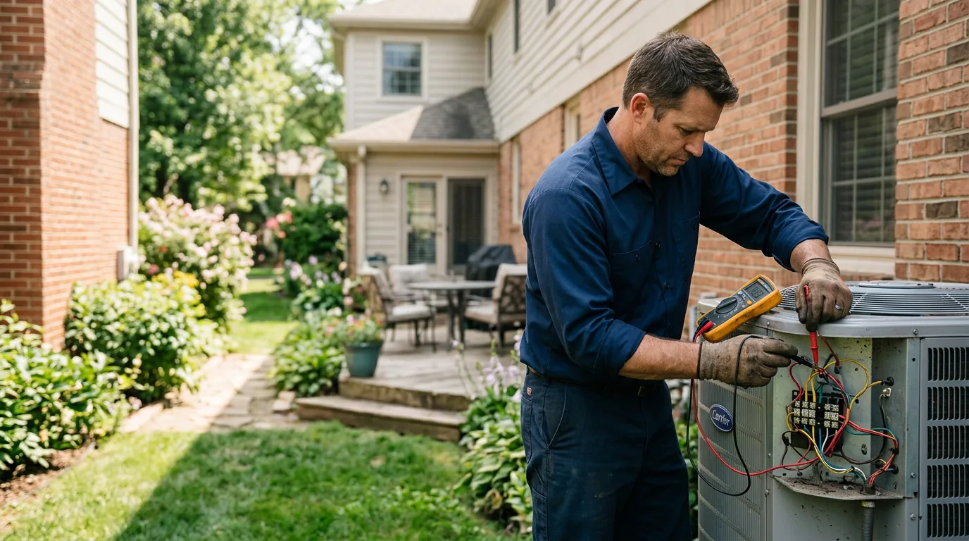 HVAC technician working near Bixby, OK